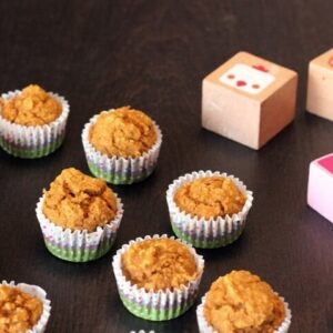 muffins fofos para bebé de cenoura sem açúcar nem glúten para bebés