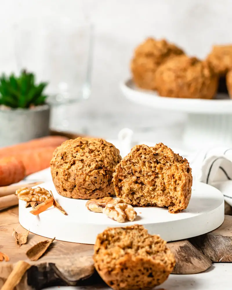 muffins de cenoura vegan e sem açúcar