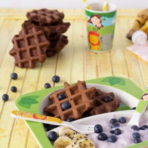 Waffles de aveia e alfarroba sem gluten