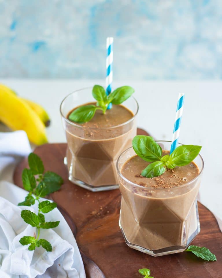 batido de café e amêndoa