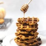 waffles de abóbora vegan - sem leite, lactose nem ovo