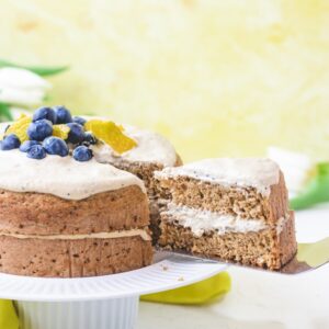 Bolo de limão com creme de caju - vegan aplv