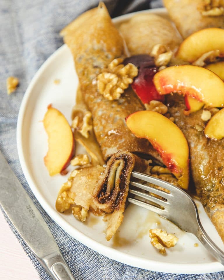 Crepes simples de espelta - vegan