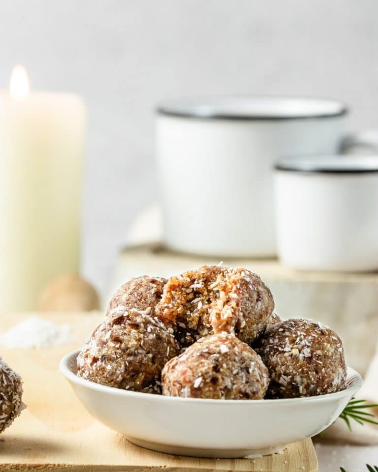 Bolinhas energéticas de limão e gengibre