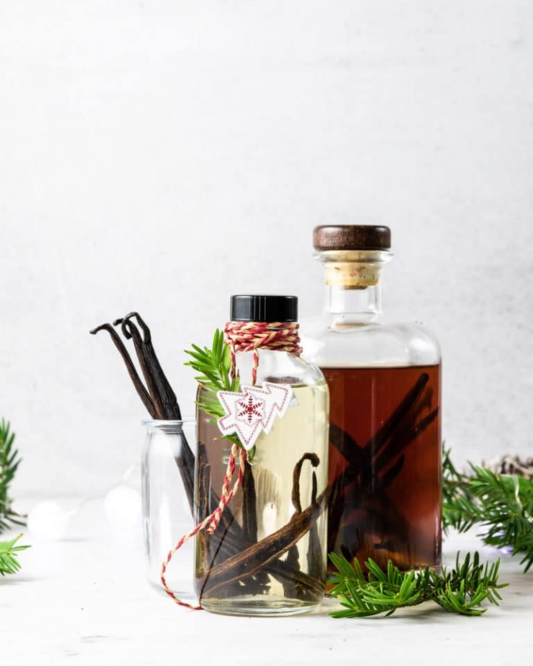 Extrato de baunilha caseiro alcoólico e não alcoólico