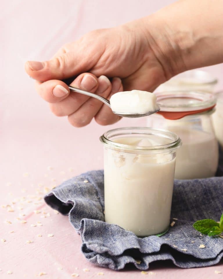 Iogurte de coco e aveia vegetal caseiro sem aplv