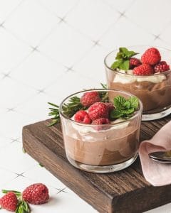 Mousse de chocolate vegan, sem plv