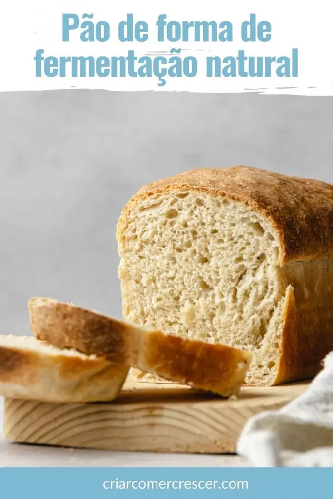 Pão de forma com fermento natural, massa mãe, levain, isco