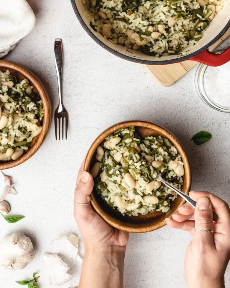Arroz de feijão e acelga (couve suiça) – PARA APLV E VEGANOS