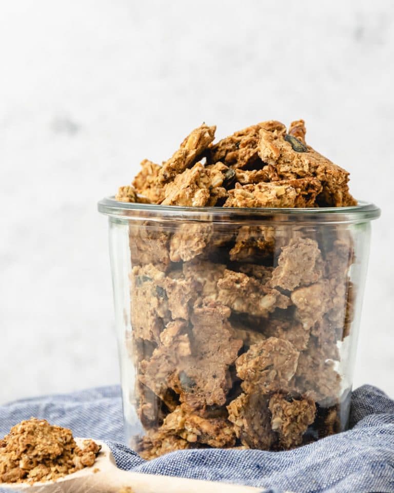 Granola de banana e amendoim mais saudável - blog