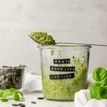 Pesto de kale e sementes de abóbora vegan