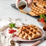 Waffles tradicionais veganas sem leite (plv) sem soja e sem ovo