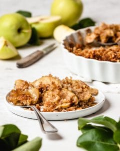 Crumble de maça com pão duro