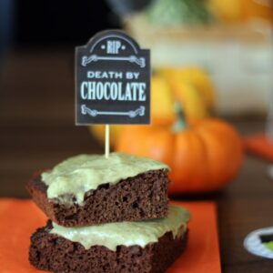 Brownies de abóbora e alfarroba saudáveis - sem leite