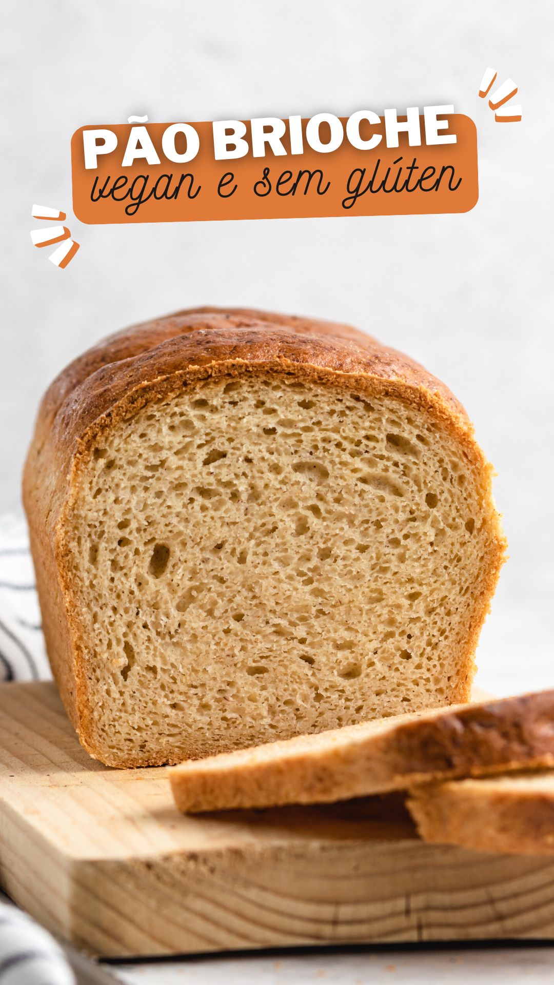Pão tipo brioche vegan e sem glúten Criar Comer Crescer