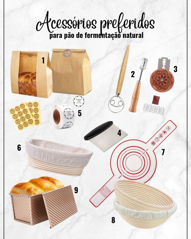 Acessórios para pão de fermentação natural