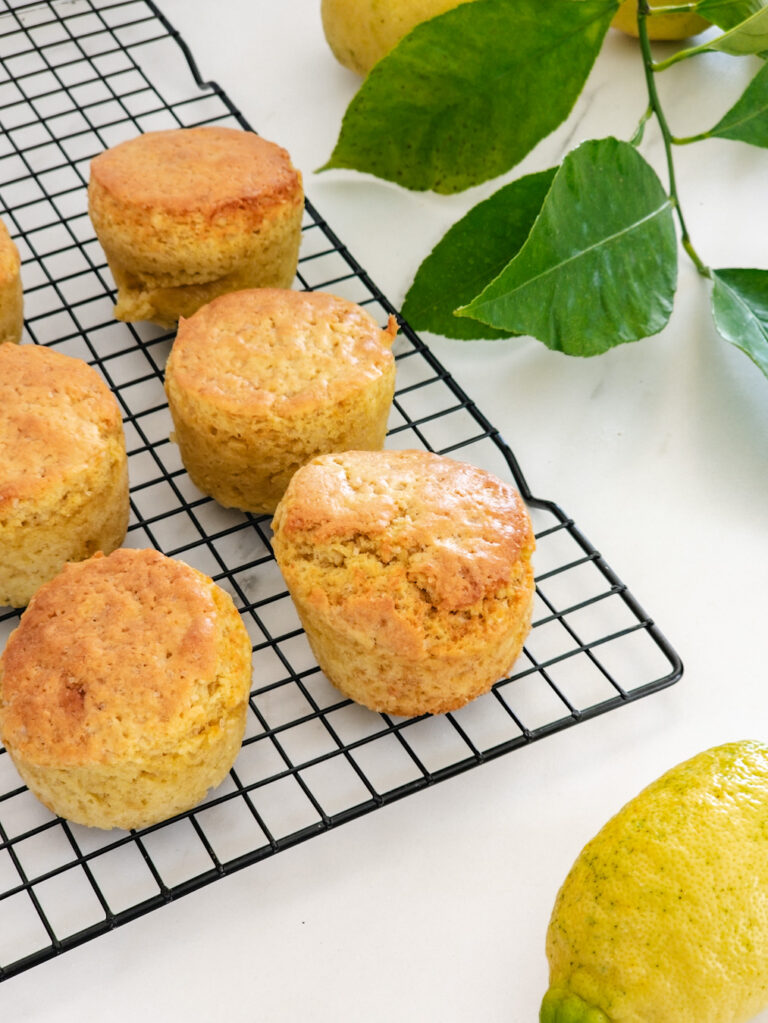 Muffins de limão na air fryer