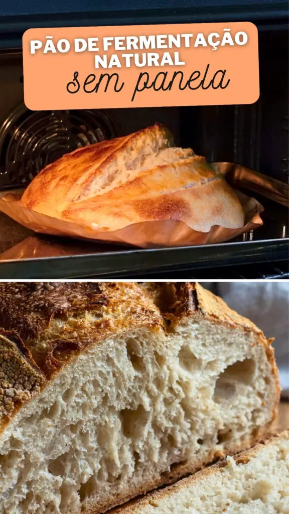 pão de fermentação natural sem panela