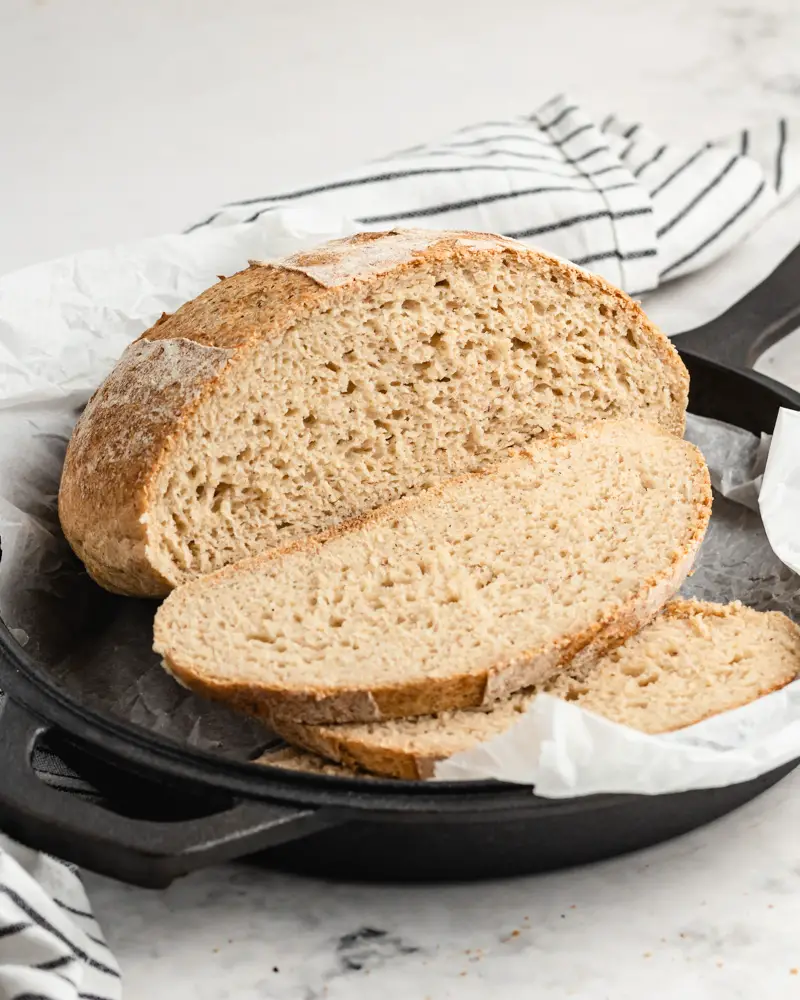 Pão branco vegan e sem glúten