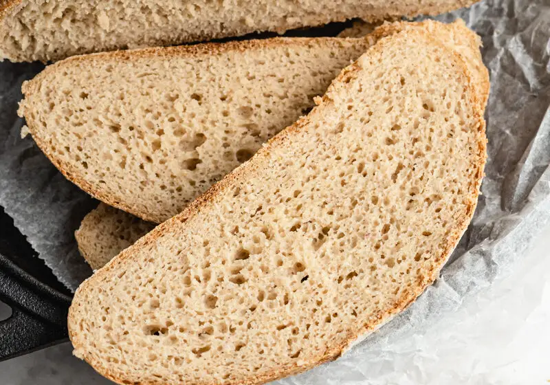Pão branco vegan e sem glúten