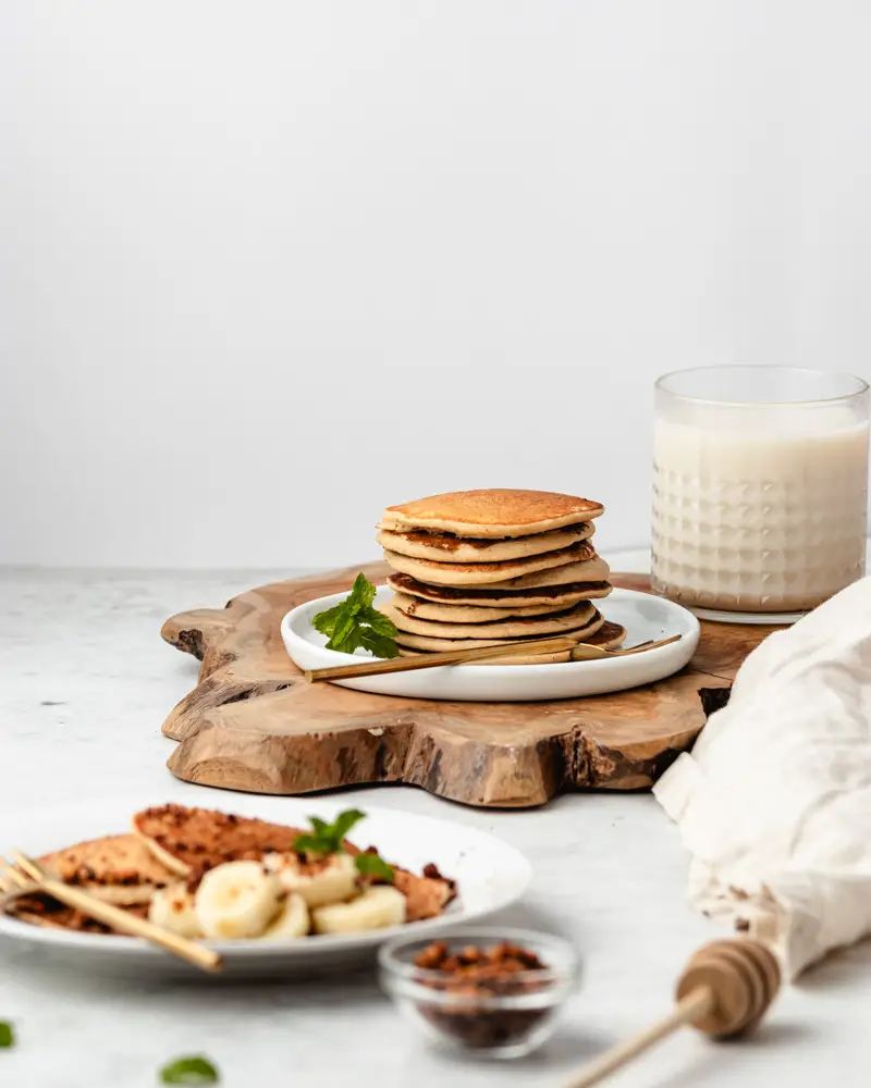 Panquecas de aveia e banana no liquidificador