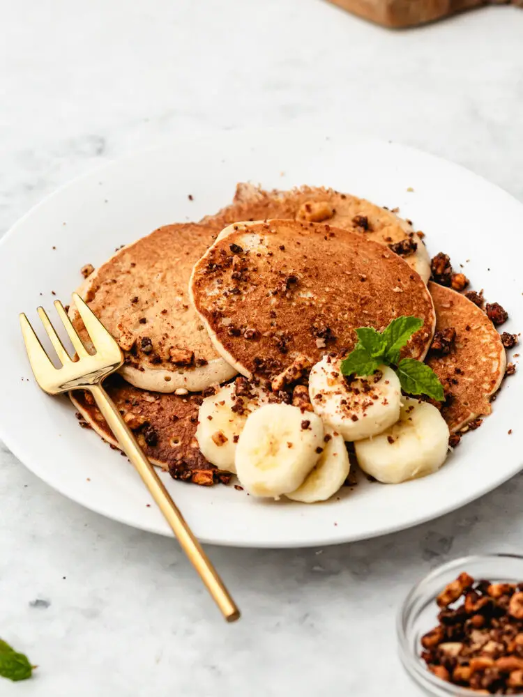 Panquecas de aveia e banana no liquidificador