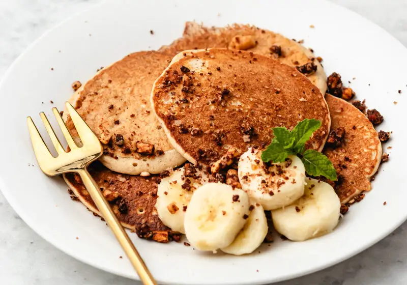 Panquecas de aveia e banana no liquidificador