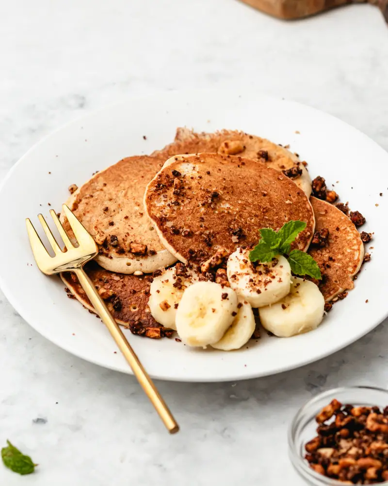 Panquecas de aveia e banana no liquidificador