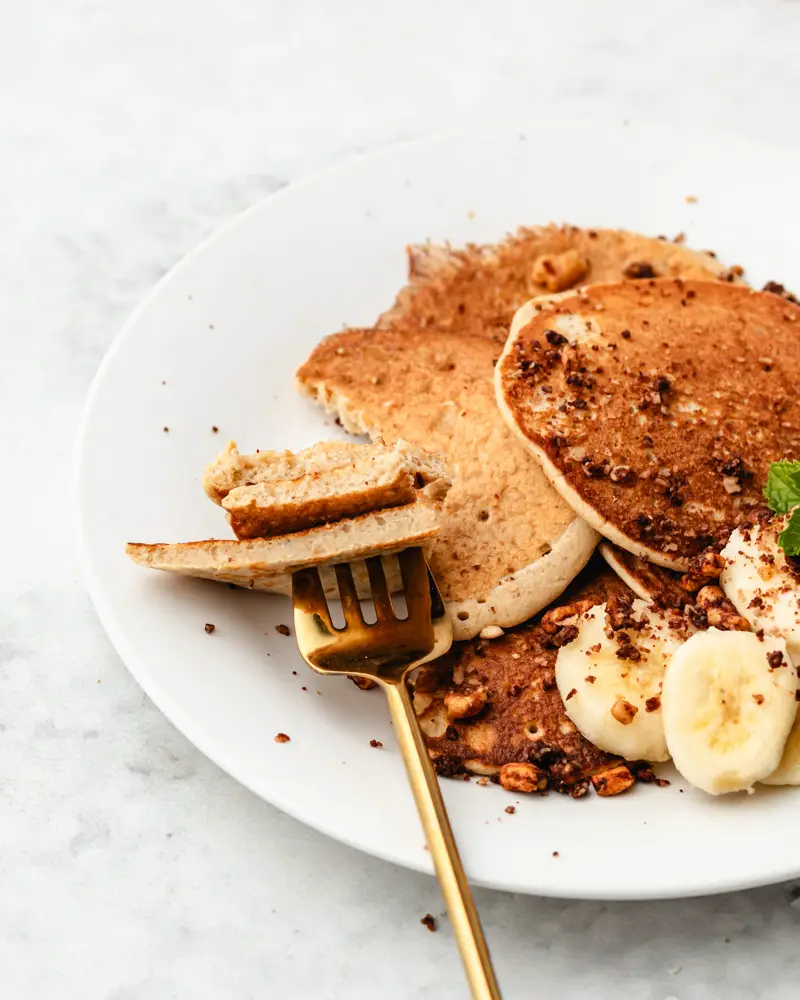 Panquecas de aveia e banana no liquidificador