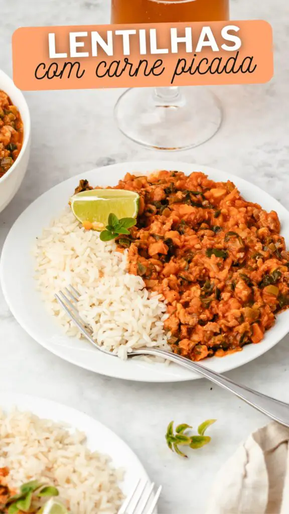 carne picada com lentilhas refeição econômica