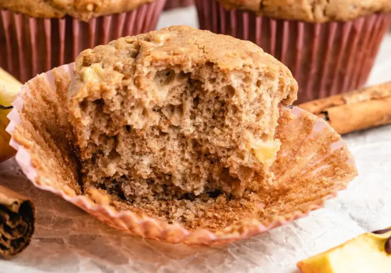 muffins de maçã vegan e sem glúten