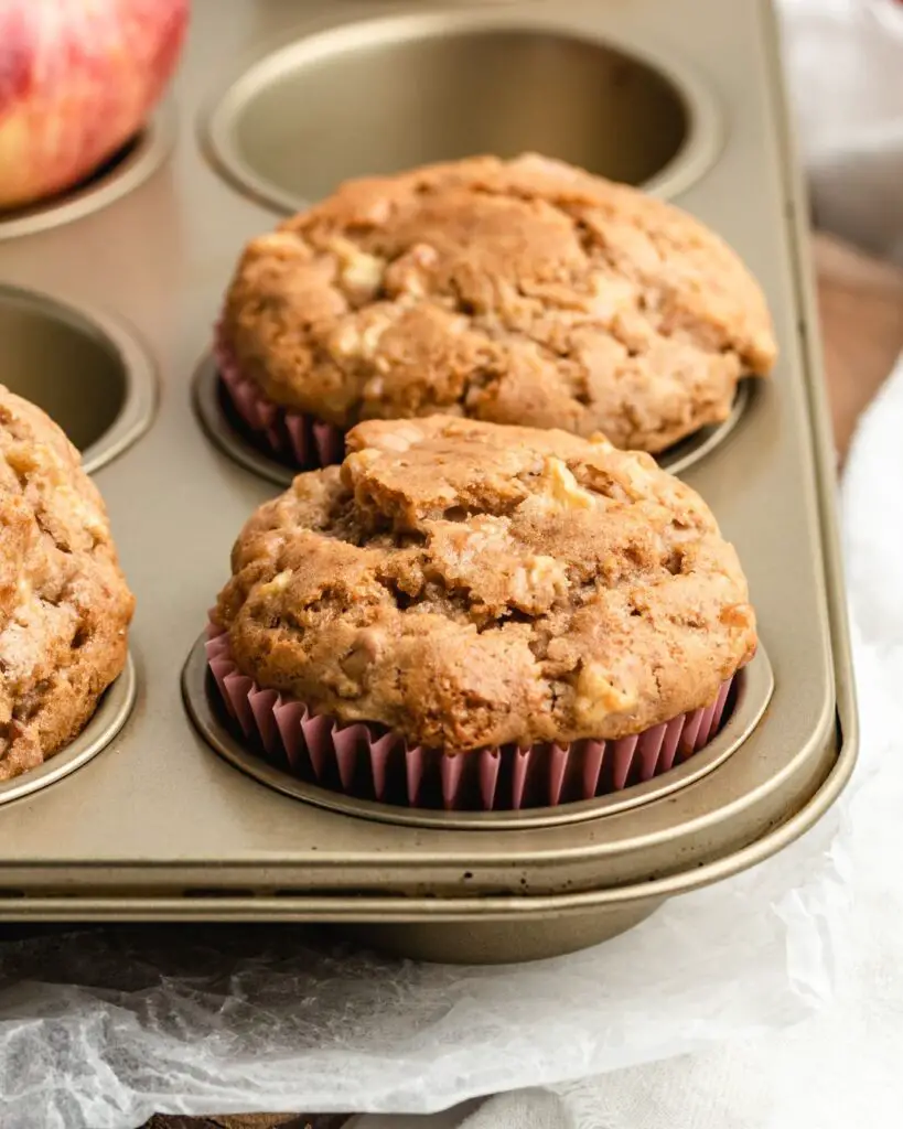 muffins de maçã vegan e sem glúten