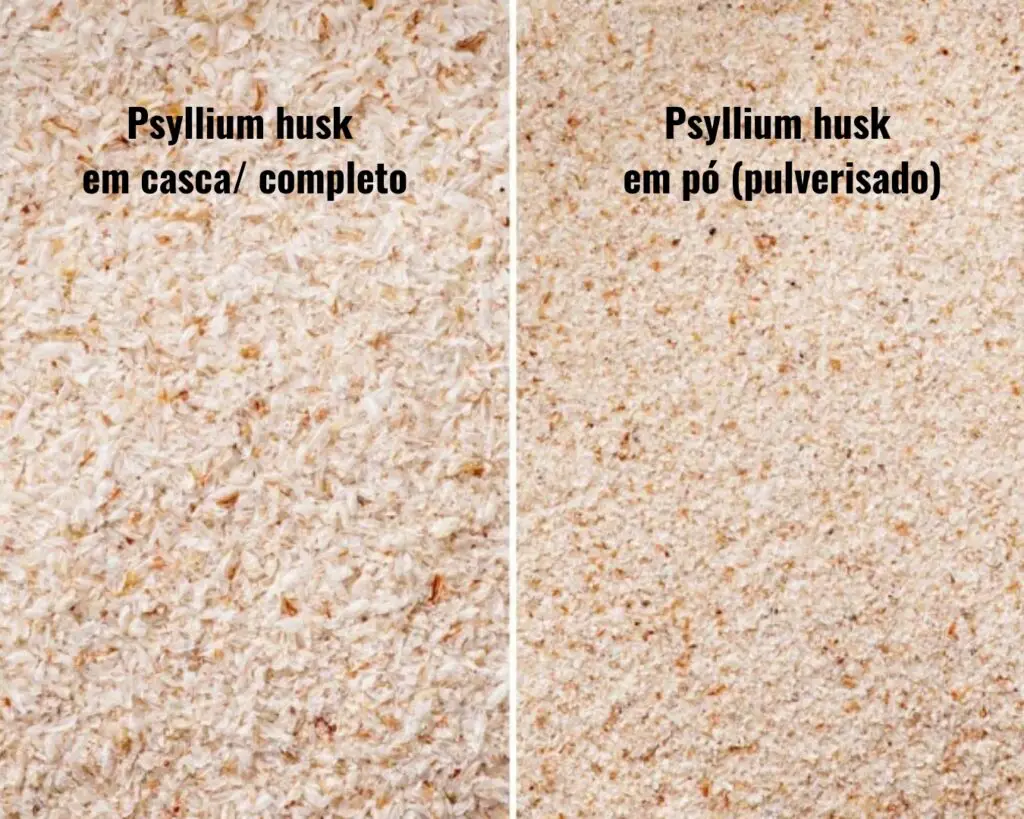 psyllium husk o que é o como usar em receitas sem glúten - diferença entre psyllium husk em casa e em pó 