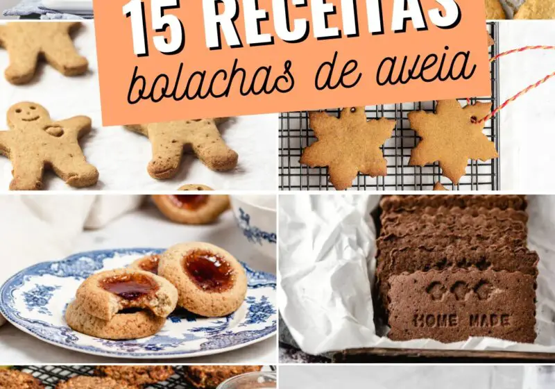 15 receitas de bolachas de aveia - com ou sem açúcar