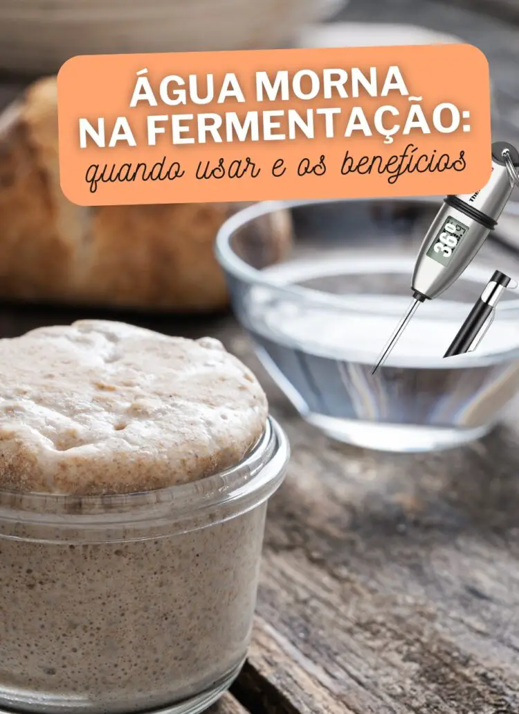 Água morna na fermentação de massa mãe e fermento natural : quando usar e os benefícios