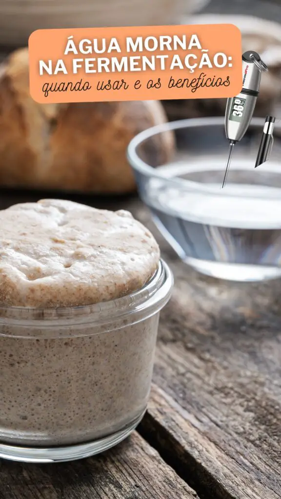 Água morna na fermentação de massa mãe e fermento natural : quando usar e os benefícios