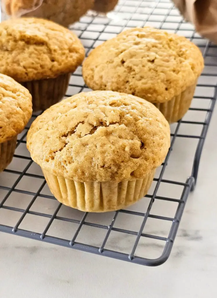 Muffins simples com fermento natural
