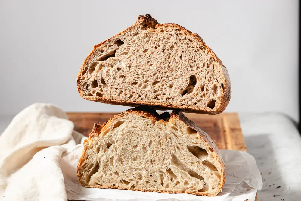 Pão branco de Fermentação natural